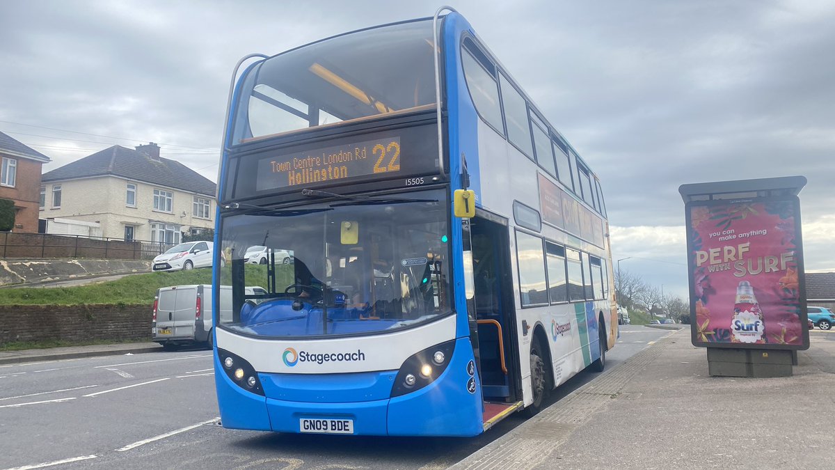 15505 (GN09 BDE) can be seen on a small layover at Ore Ivy Gardens before working a 22 service to Hollington Tesco with <a href="/AlexF745/">Alex Fairweather</a> driving!!!