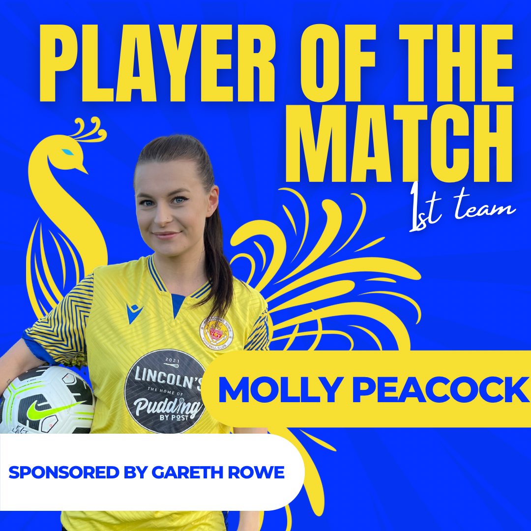 POTM — Molly Peacock 🎉✨ Pocket rocket Molly was a constant voice and presence in centre mid against Shoreham. Sponsored by Gareth Rowe.