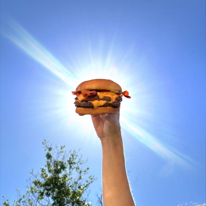 missed the eclipse? Here’s a tasty way to re-create it with a Baconzilla🍔#solareclipse2024