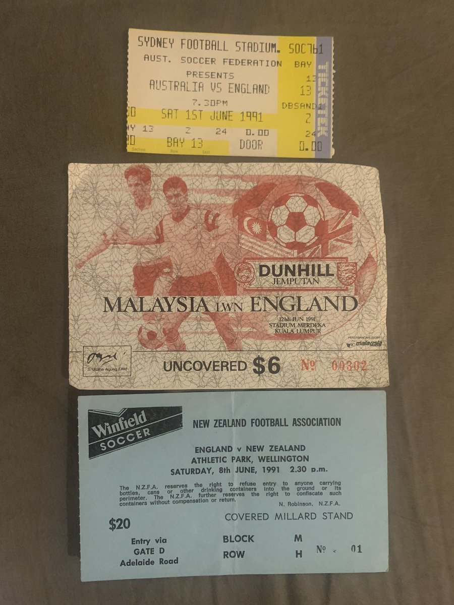 ⚽️ England away down under 1991, these tickets worth anything?! 😱