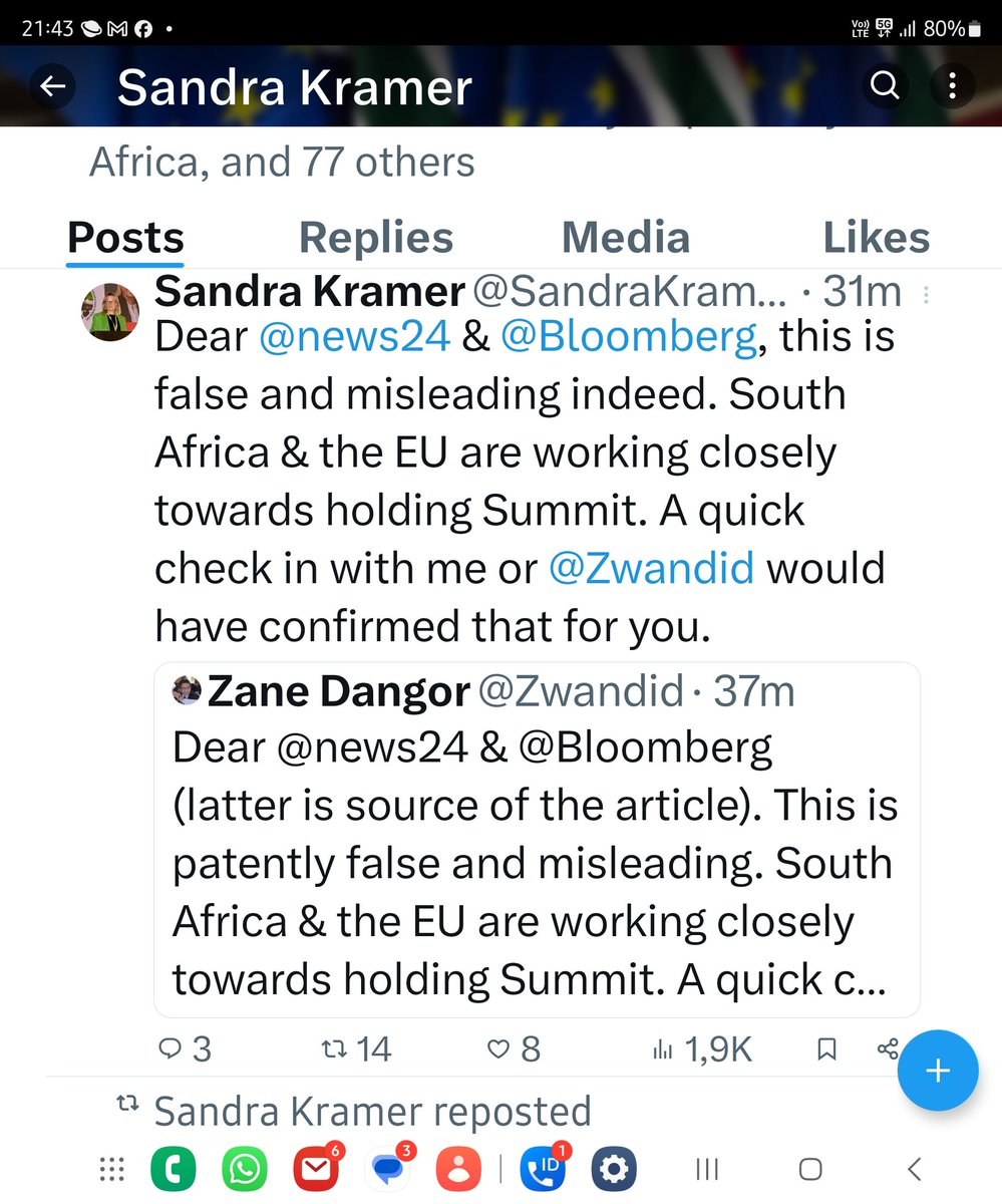 As the EU Ambassador @SandraKramerEU has confirmed, this is a manufactured lie. You guys need to do better. How do you reproduce & repeat this lie without talking to the EU or DIRCO? Unbelievable!