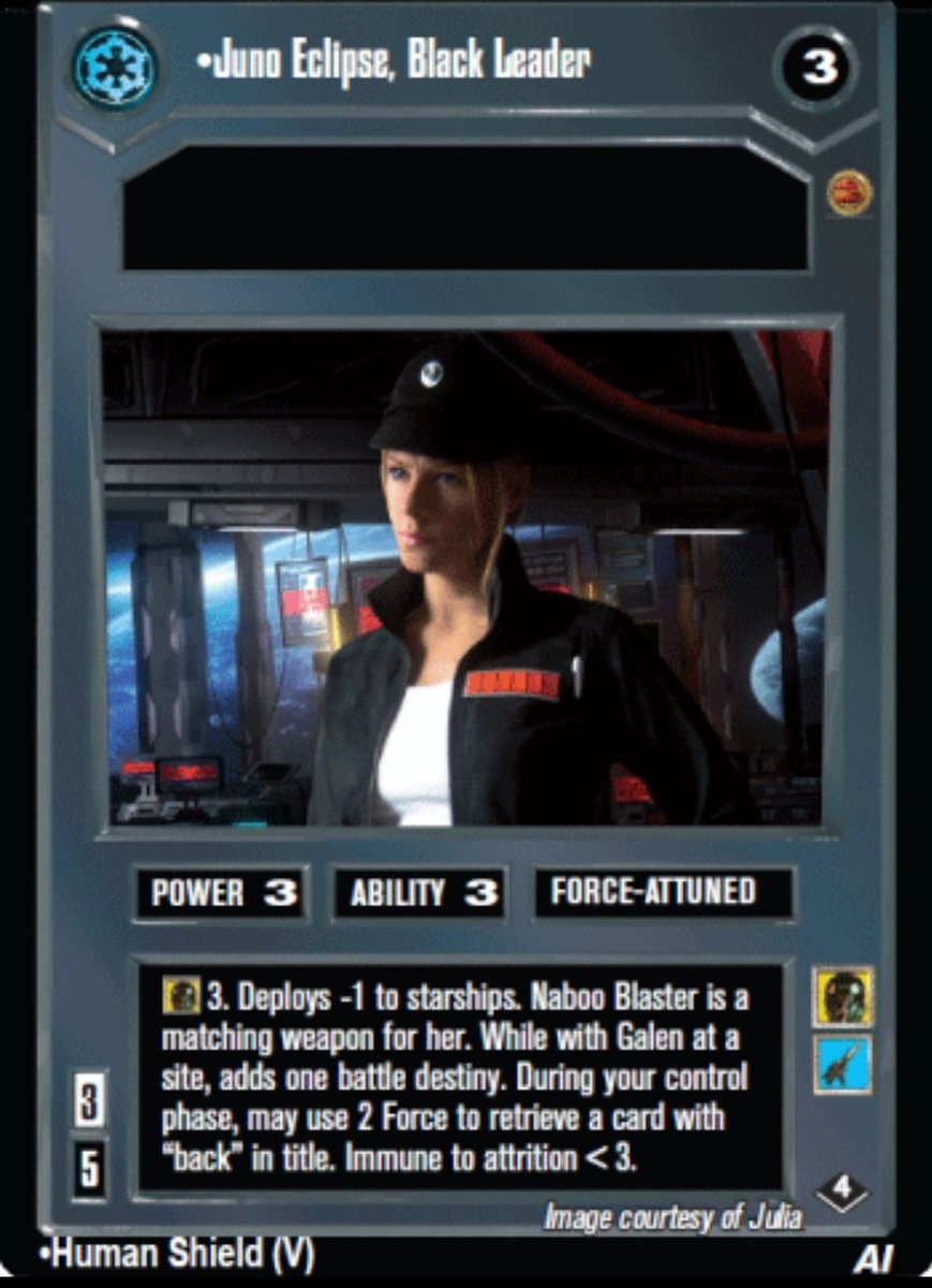 WOW Eclipse is trending? Everyone must be excited about the Juno Eclipse legacy Star Wars CCG card.