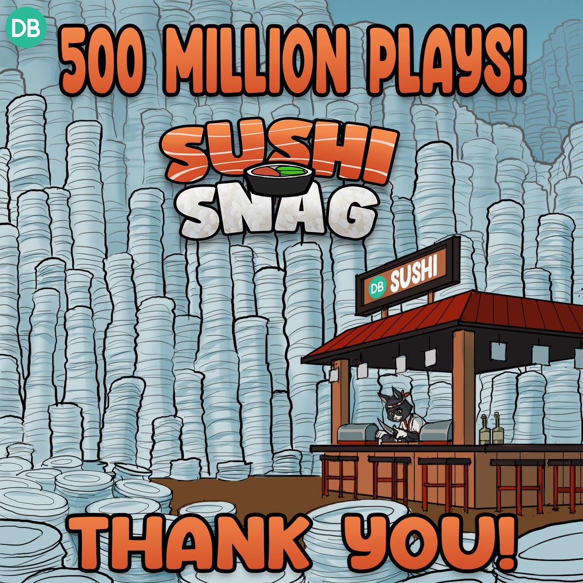 Super excited to share that our super goofy sushi-eating game for @SnapAR has now reached over HALF A BILLION plays! A number I never thought would be associated with any game we made. Learn more: dbcreations.studio/games/sushi-sn…