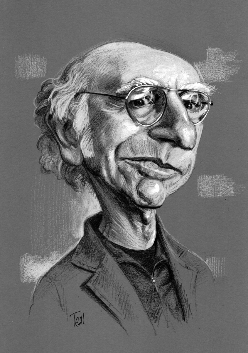 Farewell, then, Larry, and thanks for all the laughs. #CurbYourEnthusiasm #curbfinale #caricature