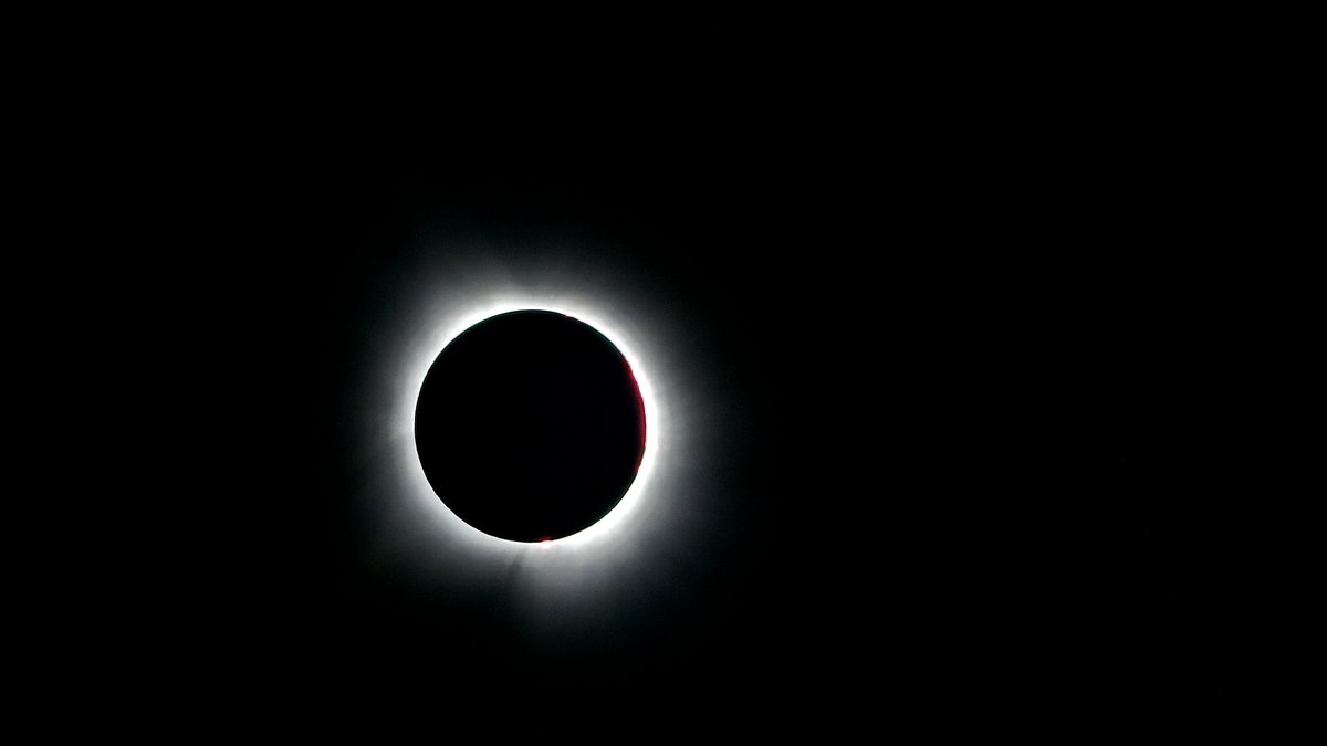 The clouds parted just in time for us to see the totality of the #Eclipse2024