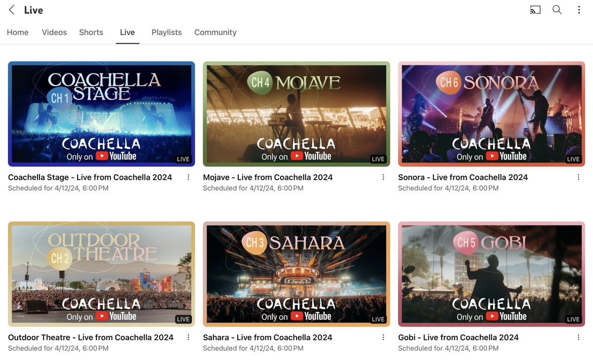 Coachella 2024 stage livestreams now available on Youtube

Set to begin on April 12th 4PM PT (13/04  8AM KST) 
*Schedule TBA, usually posted a day before the festival

🔗 youtube.com/@Coachella

#더로즈 #TheRose