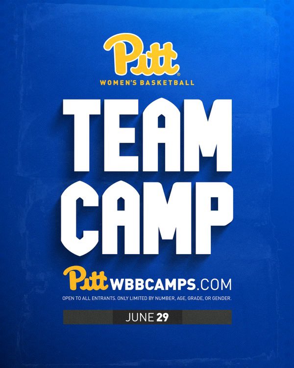 Last chance for 10% off on Team Camp! Use “save10” at checkout. Register today: pittwbbcamps.com