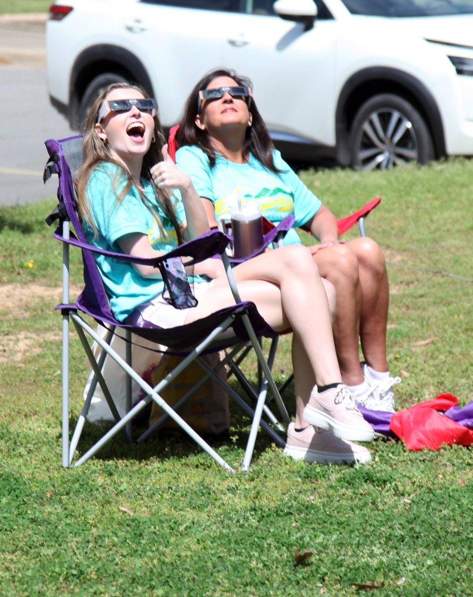 As the moment arrived at 1:50 p.m., there was a brief shriek of glee among the family, friends and strangers gathered on the greenspace outside Tucker Coliseum at Arkansas Tech University. Then there were four minutes of peace. Blissful, uninterrupted peace. #TotalEclipse2024