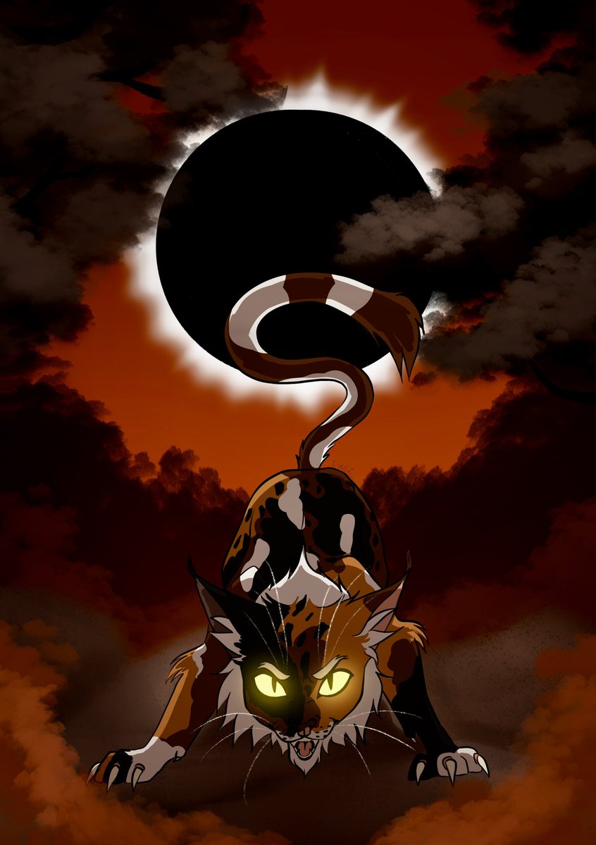 cwiz_art's tweet image. Total Eclipse of the Sol ☀️ 
.
[rts appreciated!] #warriorcats #solwarriorcats