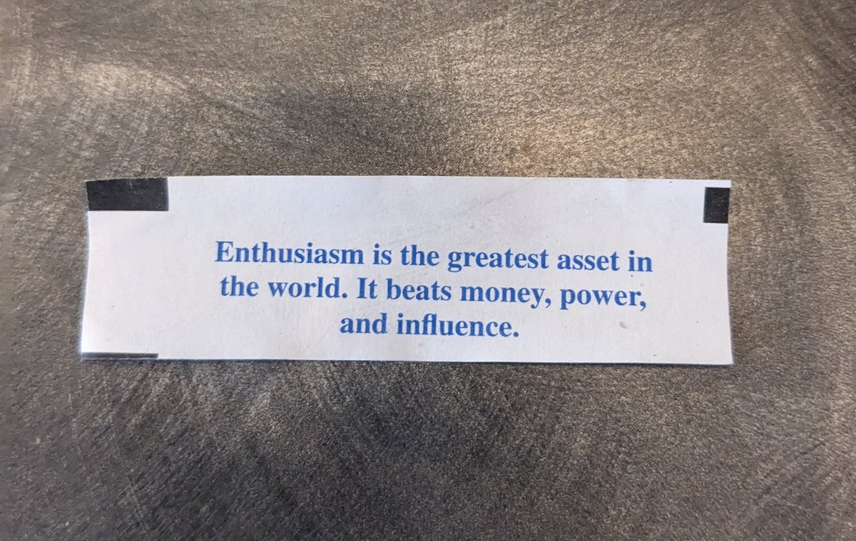 The fortune cookie oracle speaks.