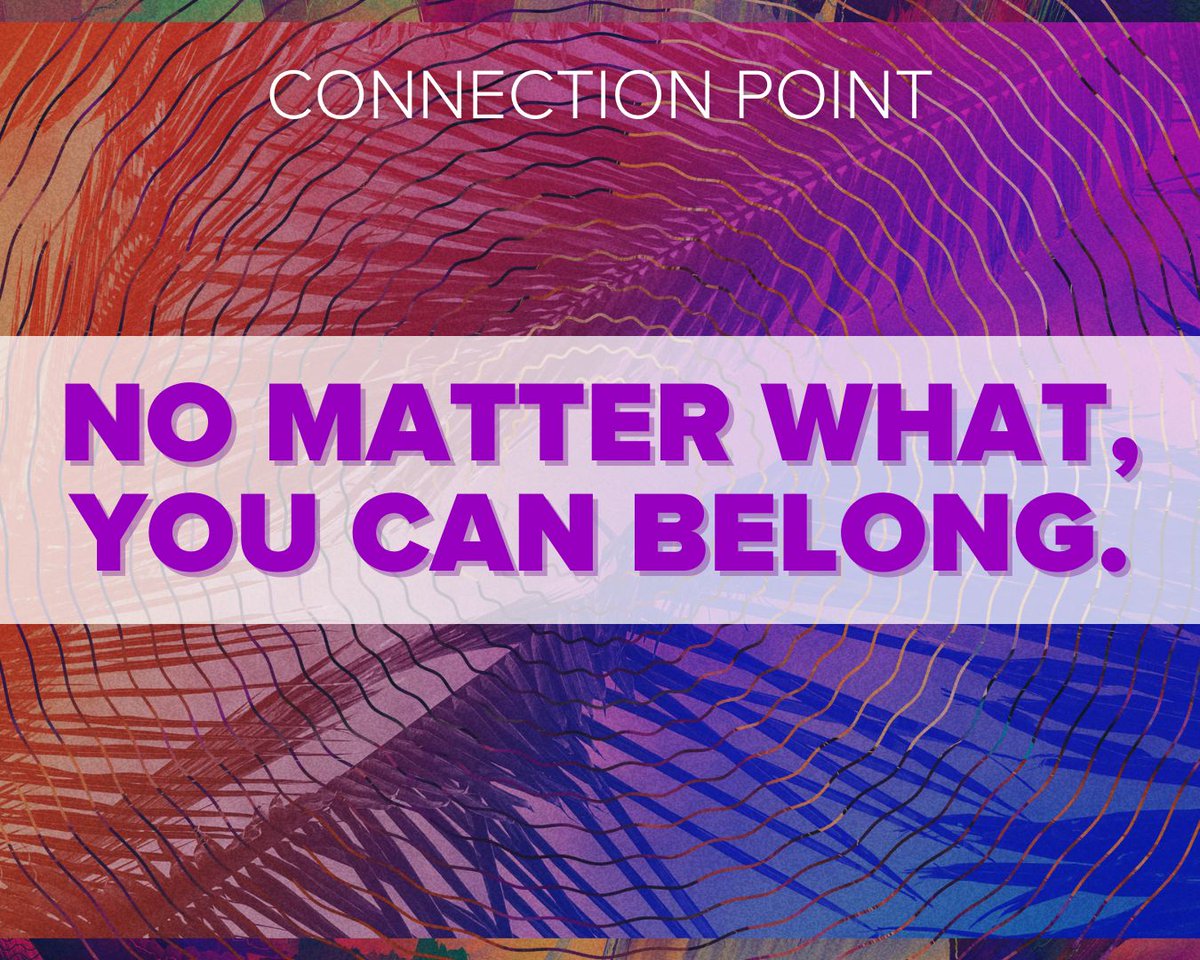 No matter what, you can belong.

If you missed yesterday’s message, listen to it now at connectchurch.xyz/media! 

#youbelong #connectionpoint