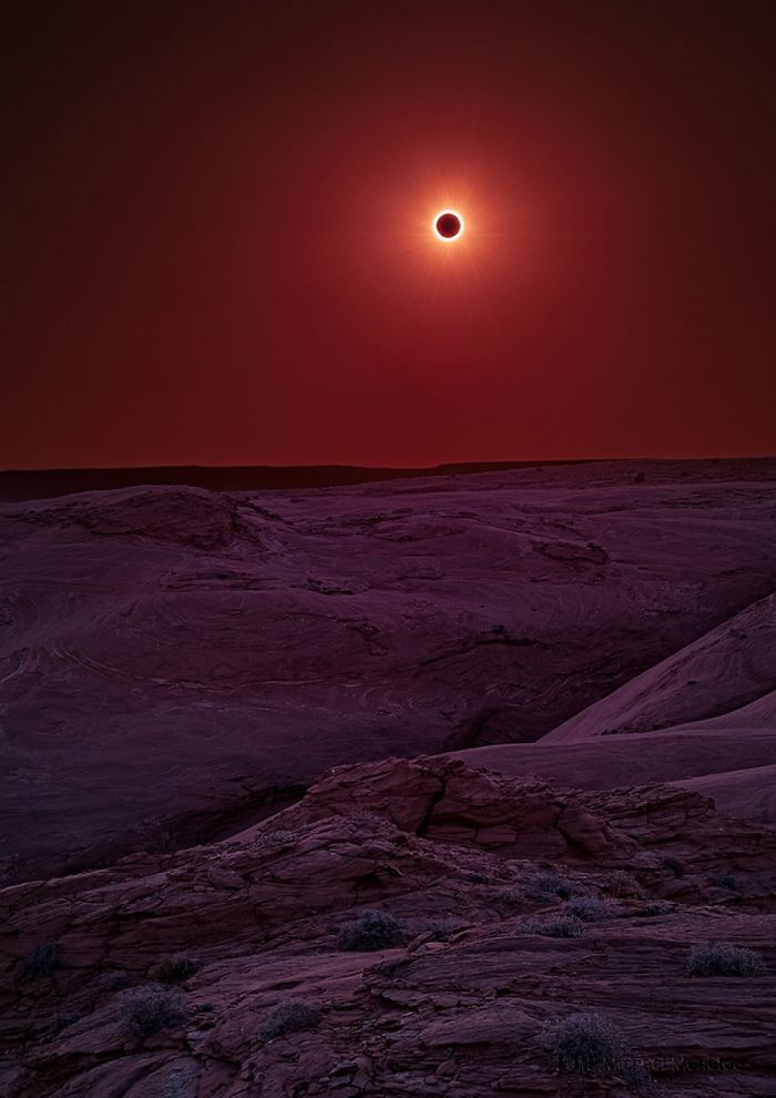 Solar Eclipse Totality over the Grand Canyon 🇺🇸 #SolarEclipse2024 #Eclipse2024
