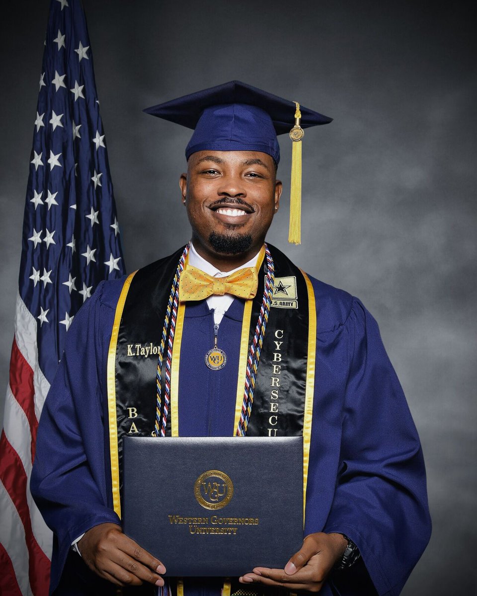 'Thanks to the coursework completed through WGU, I serve as a Cybersecurity Engineer supporting the U.S. Space Force and Aerospace industry. Earning this degree aligns with the WGU motto 'Ambition Never Rests.'' Kenneth Taylor #WGUgrad #Veteran #IT linkedin.com/feed/update/ur…