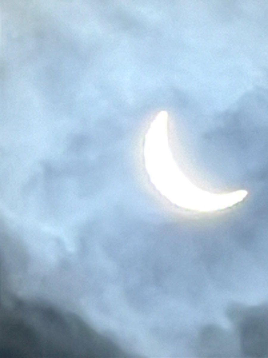 It was cloudy in NJ but got to see partial eclipse