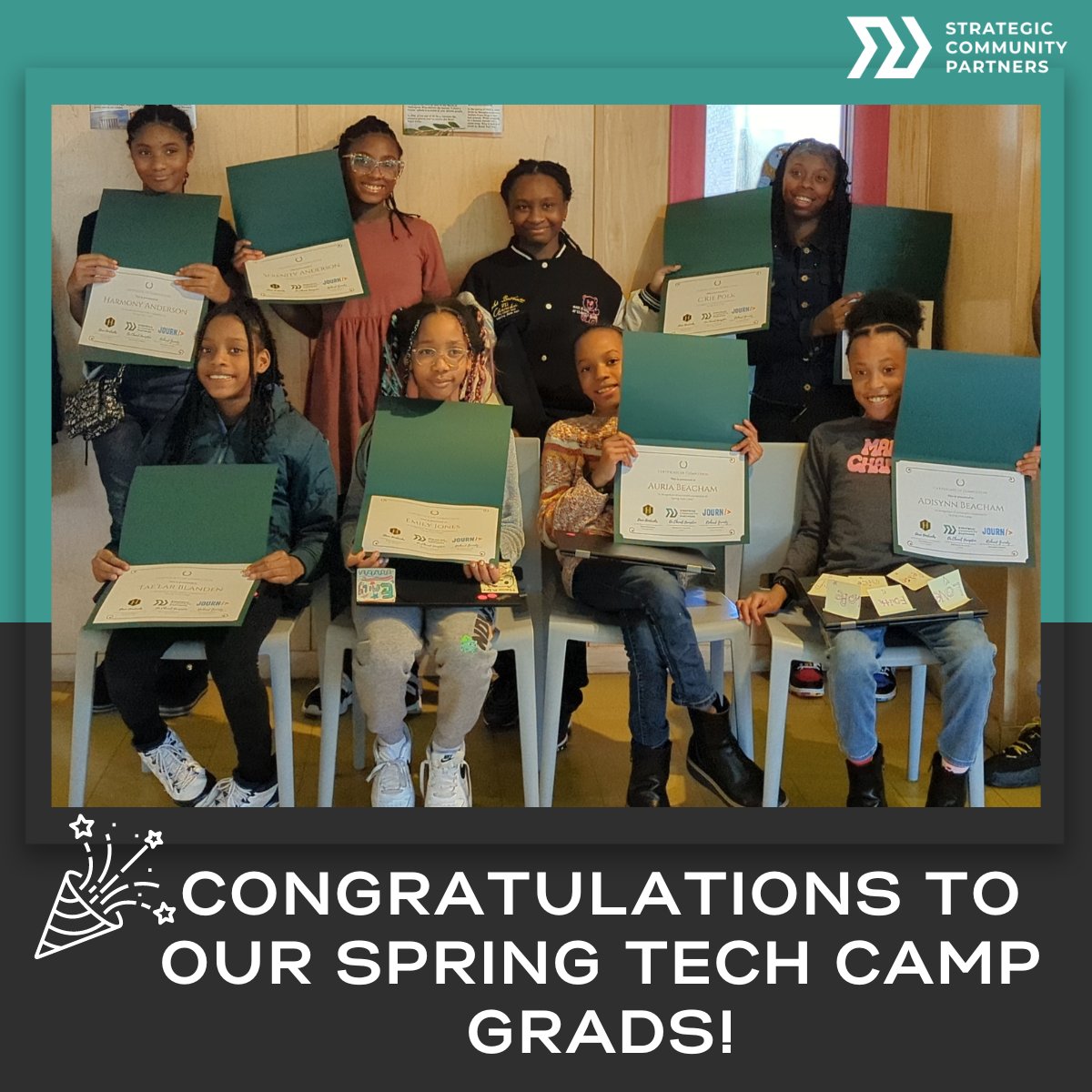 For #WomensHistoryMonth, we hosted a week-long spring tech camp for 8 amazing girls, empowering them to build & rebuild computers. 🖥️ At the end, they were gifted laptops to continue their tech journeys. 🚀 We are so proud of these future innovators! 💻 #GirlsInTech #STEM