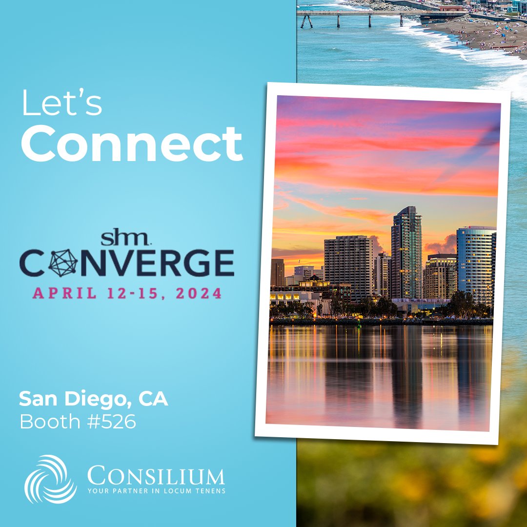 Connect with us at the SHM Converge Conference (April 12-15, Booth 526) and we'll discuss how locum tenens is great choice for hospitalists. Let's create a solution that provides you with more than just a placement.

#SHMConverge #Consilium #SHMConverge2024