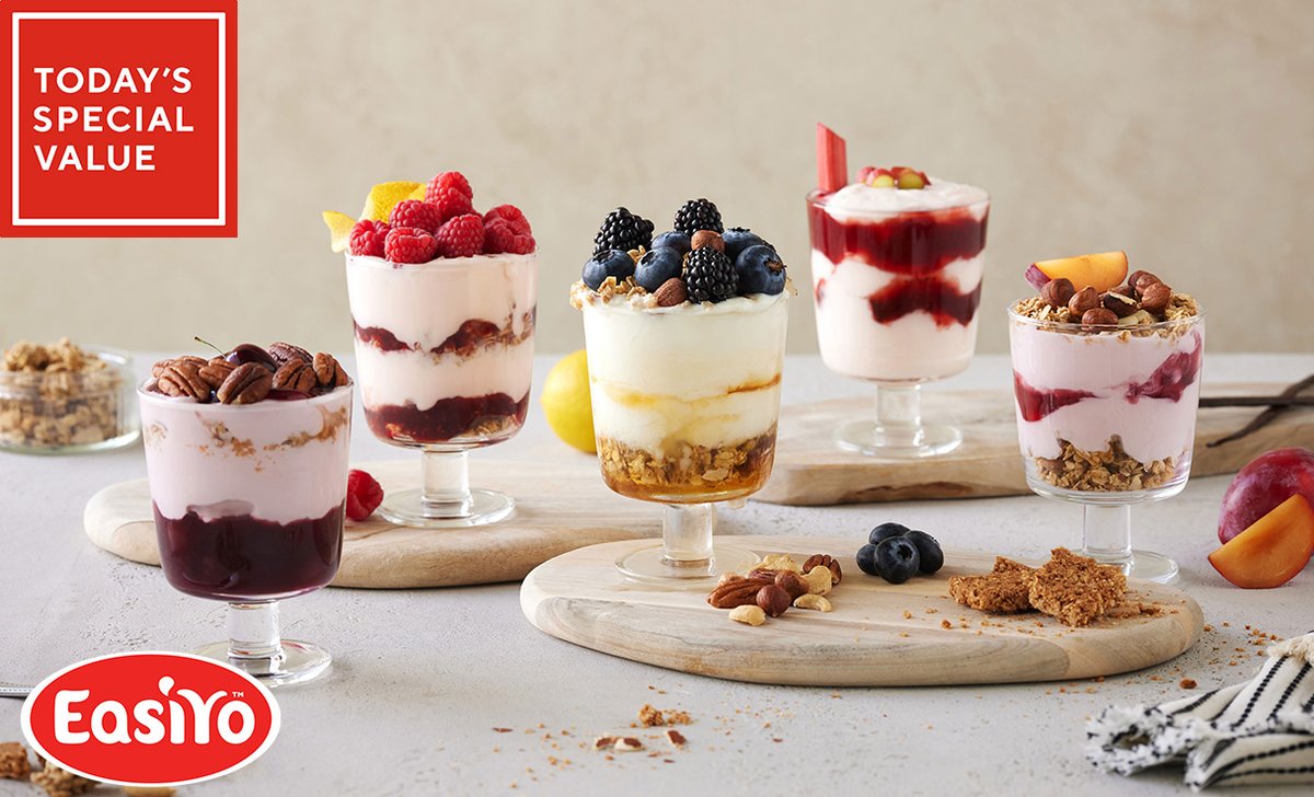 Indulge in the joy of homemade yoghurt with this Greek-Style selection - featuring five mouth-watering flavours ms.spr.ly/6015cNvjF