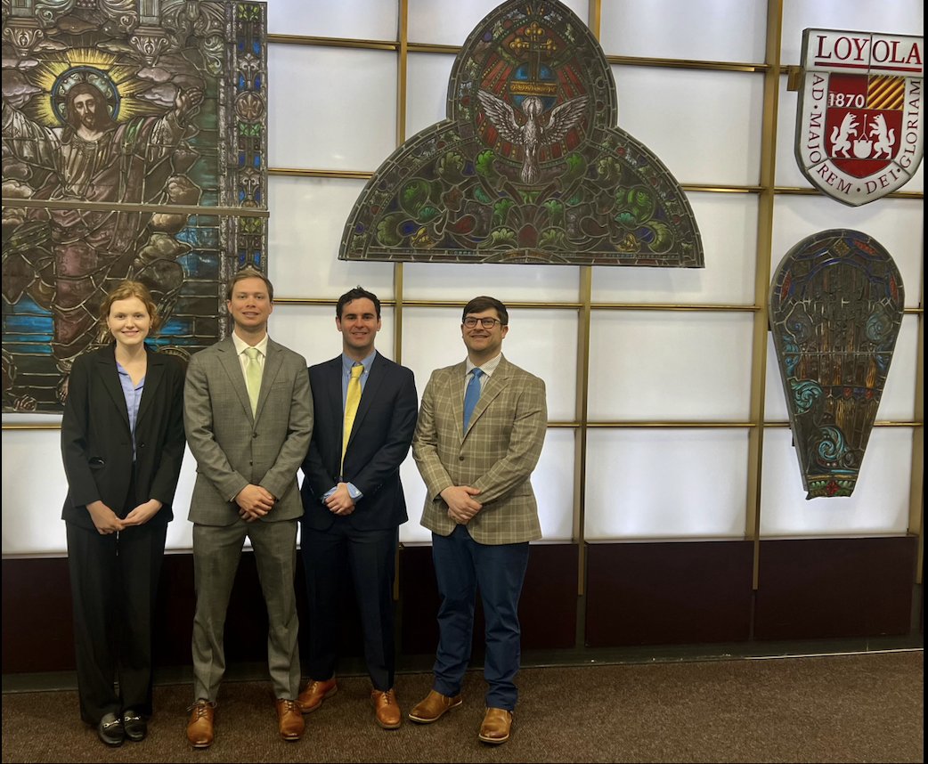 Congratulations to Cumberland School of Law students Ryan Behren, Catie Bovey and Tristan Sulser for competing in the L. Edward Bryant Jr. National Health Law Transactional Competition hosted by the Beazley Institute for Health Law & Policy in Chicago, Illinois!