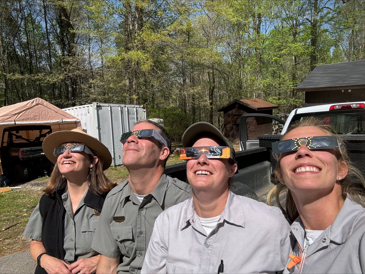 Solar #Eclipse watch crew at Paris Mountain State Park! 🌓