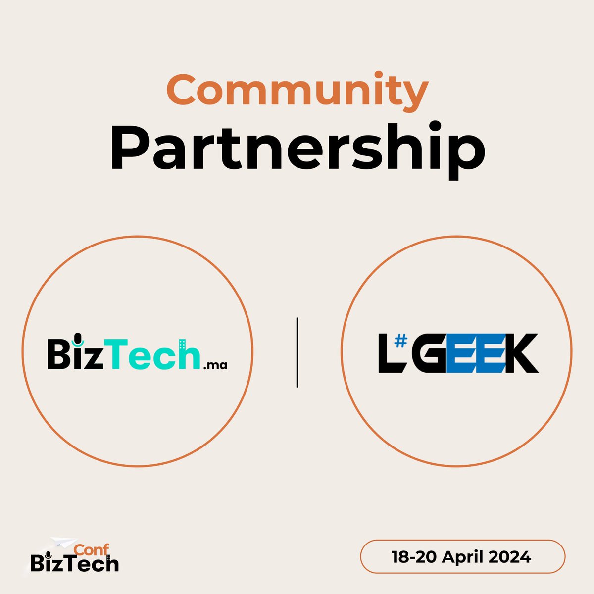 BizTechConf's tweet image. We&apos;re excited to announce a community partnership with L&apos;Geek for the first edition of  BizTech Conf!🚀   Don&apos;t miss out—register now! . 👉  Secure your ticket today at conf.biztech.ma  
#BiztechConf