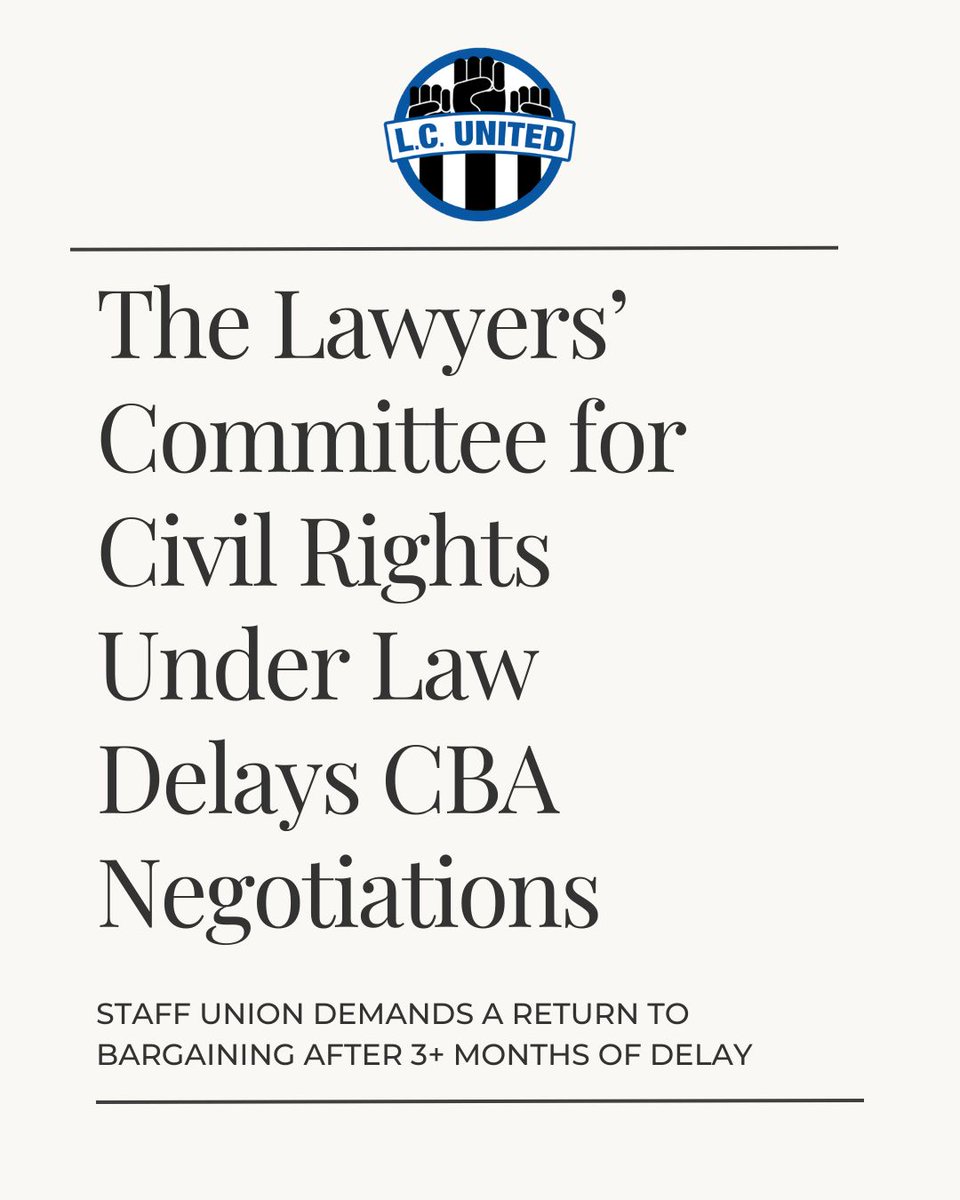 We demand @LawyersComm return to bargaining after 3+ months of untenable delays