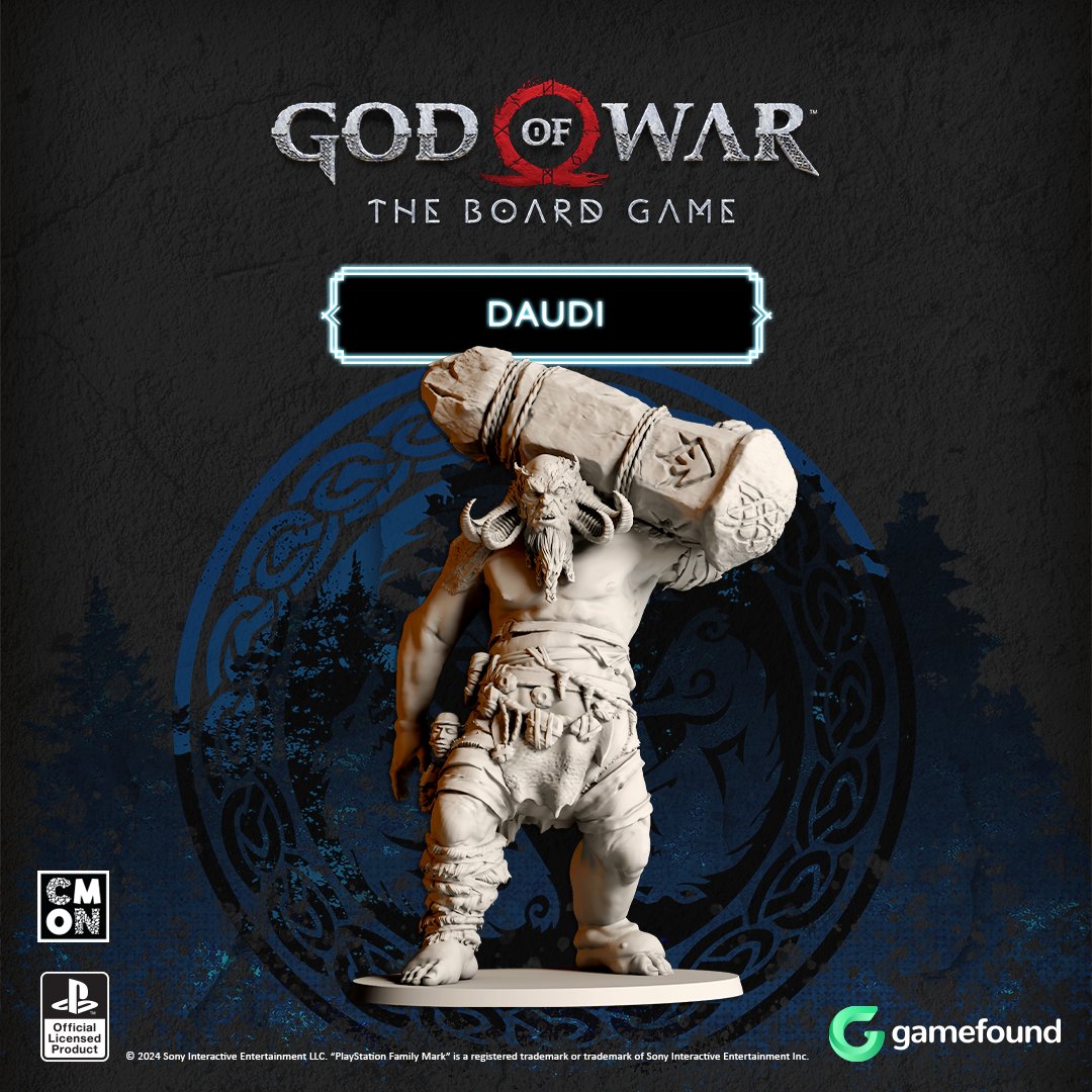 Today, let's meet the second Boss in God of War: The Board Game - Daudi, the Fire Troll! Besides becoming increasingly hard to reach as it causes fire on the board, beware the pillar he carries! Follow the campaign to be notified at launch! cmon.co/god-of-war