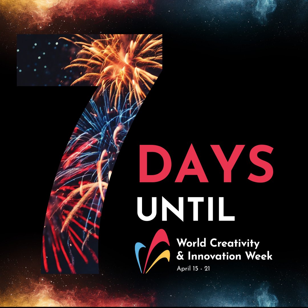 We are down to one week! Just seven days from now the World will ignite its creative fire. Check out wciw.org to learn more. #IAMCreative #WorldCreativity