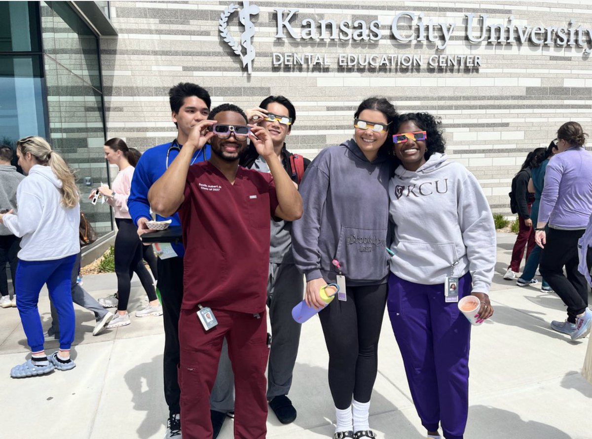 KCU students, faculty and staff took part in a watch party to view the historic solar eclipse today! #eclipse2024 #SolarEclipse2024