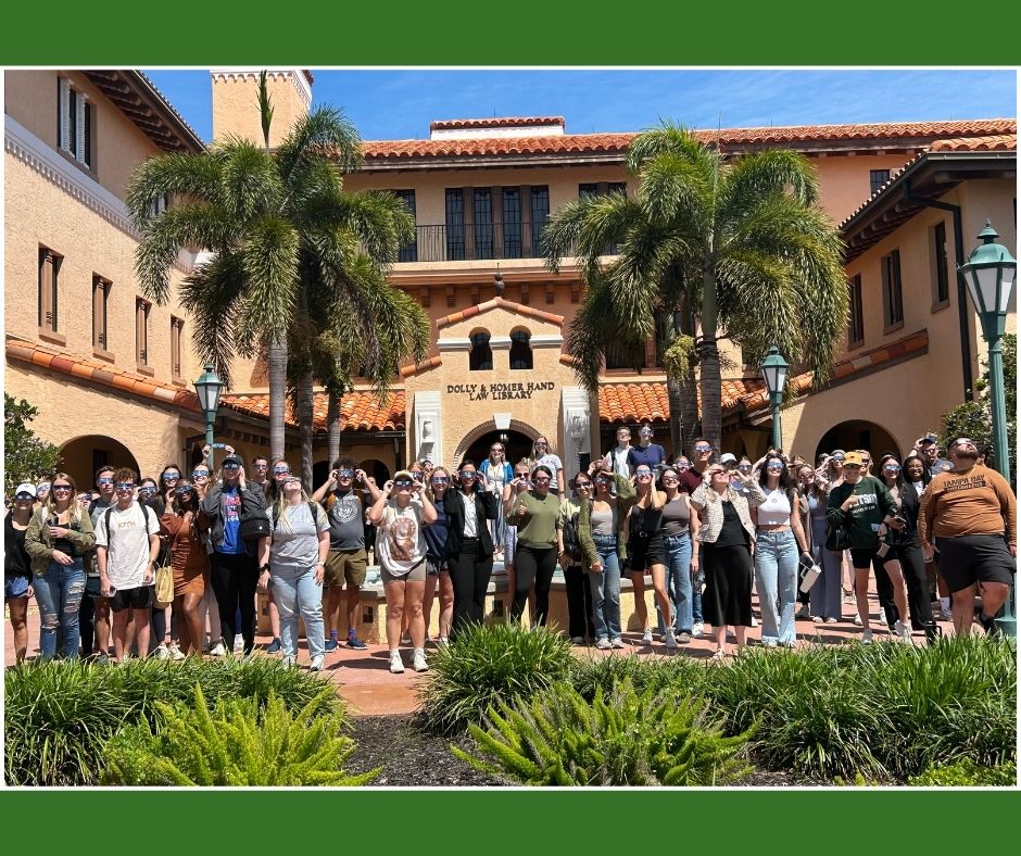 Path of totality or not, it was so awe-inspiring to observe today's eclipse from campus. Thanks to Student Affairs for providing eclipse-viewing glasses so our students could safely observe this very rare astronomical event! #2024eclipse #eclipse #wearestetson