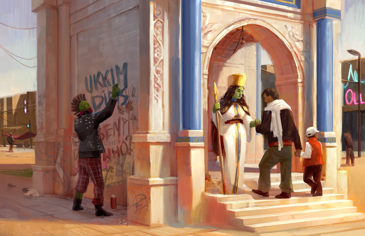 I'm super happy to show off this piece I recently finished :D What do you think? #ttrpg #TTRPGs #commissionart