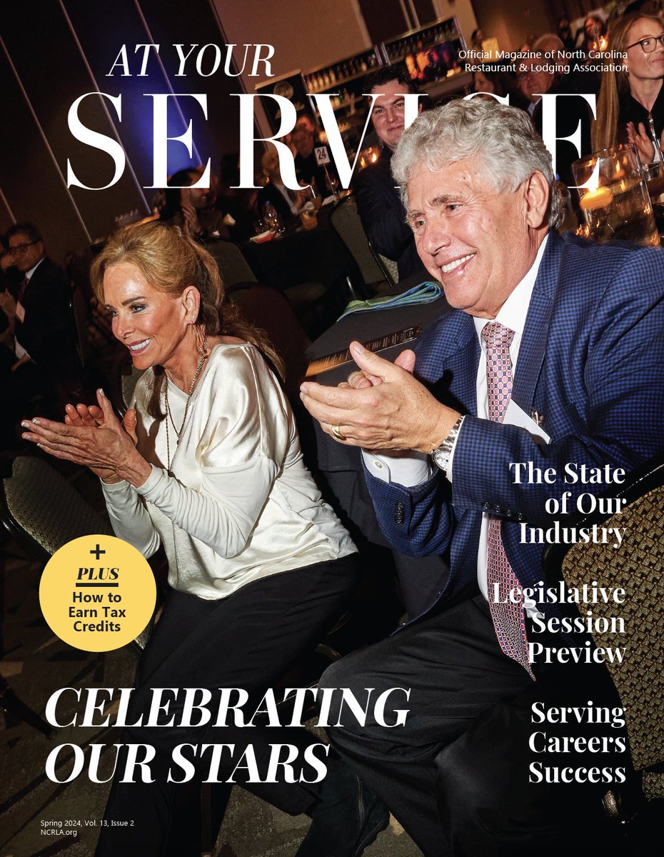 Our Spring issue of At Your Service is here! This issue is dedicated to NC's hospitality stars, features a Serving Careers update, a legislative session preview, and behind-the-scenes access to our Stars of the Industry gala and annual meeting. Read at: bit.ly/43T3bir