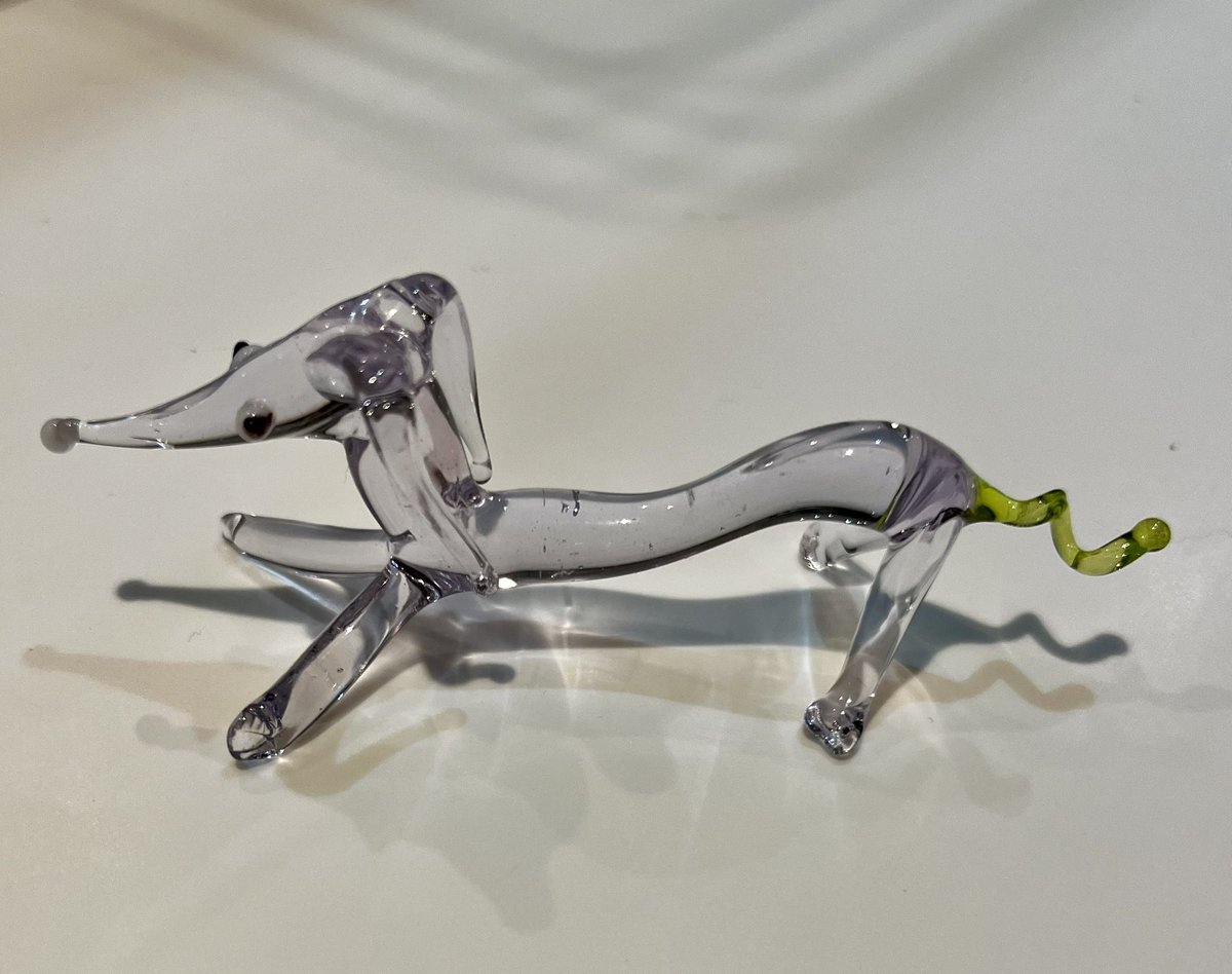 There was a lovely collection of tiny glass animals on sale in the @SVP_Ireland shop earlier – we came home with this one.