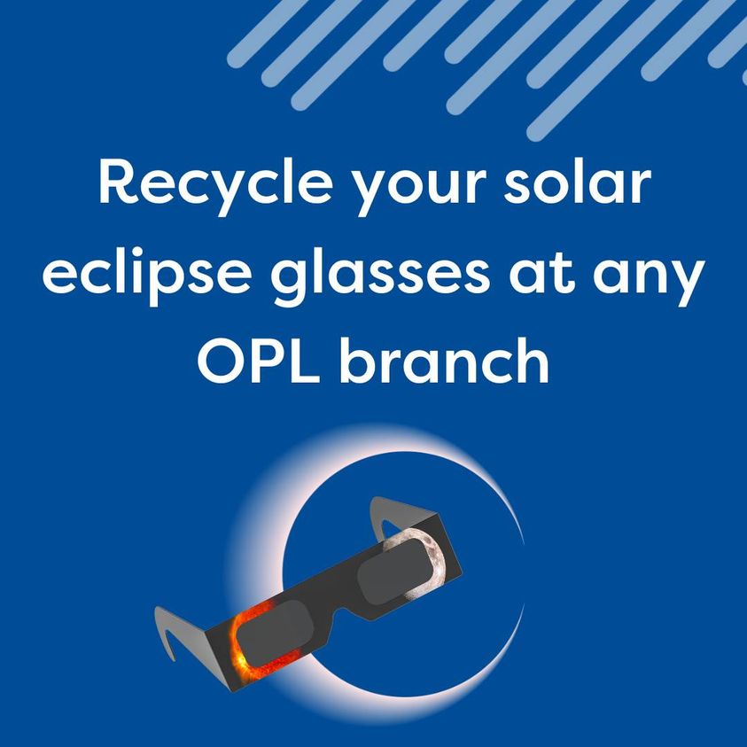 haltonparents's tweet image. Don't throw away your solar eclipse glasses! Return your them to any #OakvilleLibrary branch. They will send glasses to the Astronomers Without Borders recycling program.  @astronomerswithoutbordersorg. Hope you enjoyed this amazing spectacle of nature! ^tm