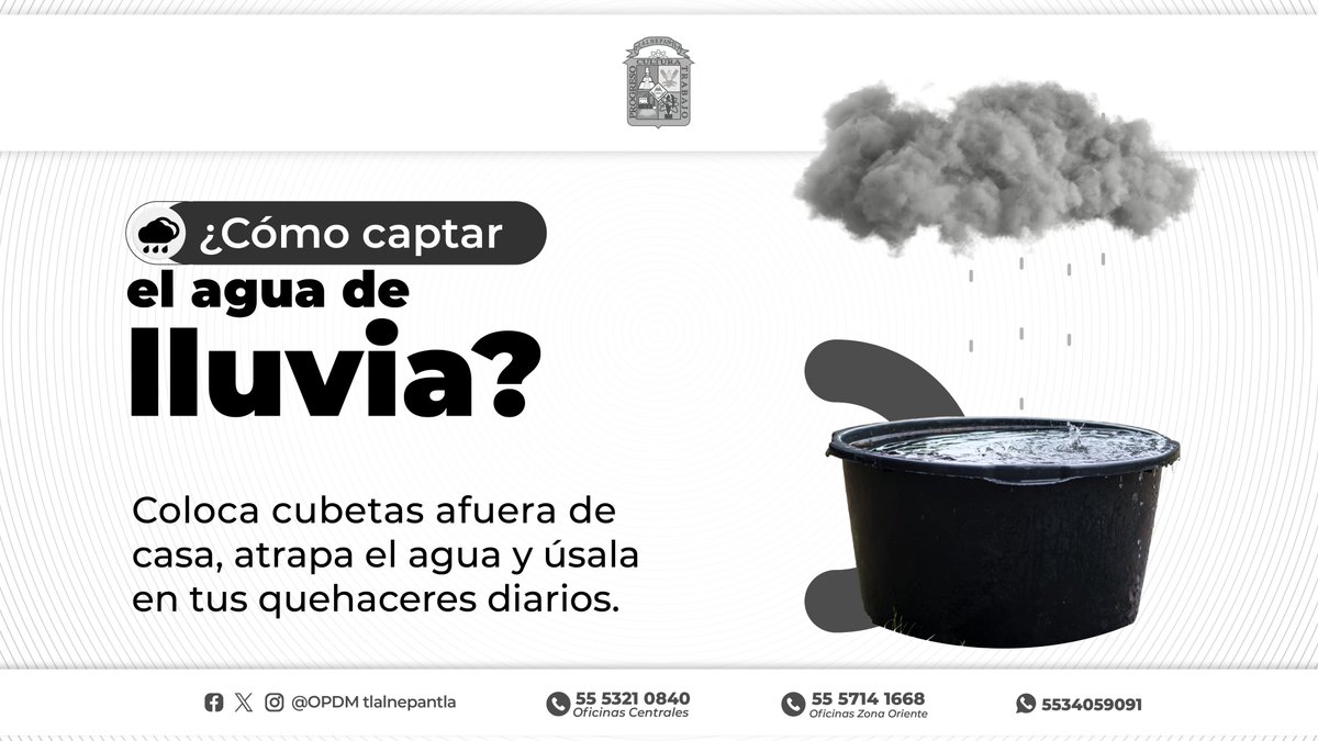 💦 El agua de lluvia es nuestro futuro. Evitemos que se desperdicie y se vaya por la coladera. ¡Ahorra agua potable y sé parte del cambio! 🤝 #AguaParaLaPaz