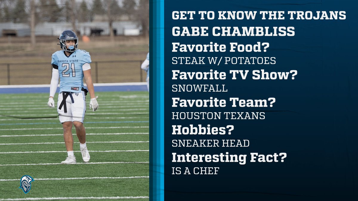 Get to know Sophomore LB Gabe Chambliss!