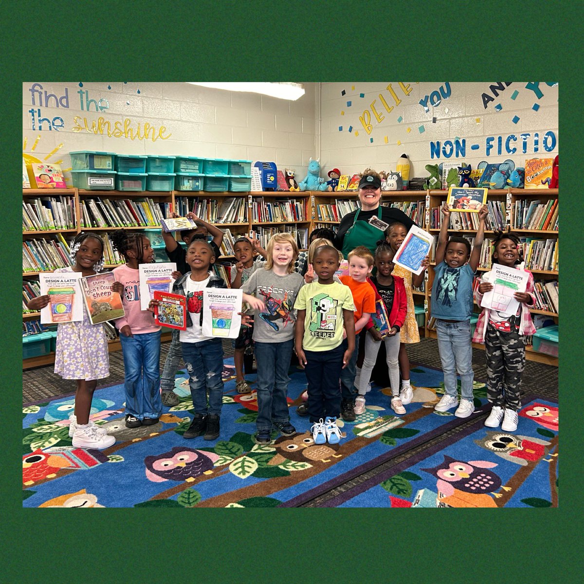 Our students are celebrating #NationalSchoolLibraryWeek with “StarBooks” ☕️ at @OrrsElementary!! 🤩📖🥳#bookjoy 🥰 #librarylife 📚#mediacentermagic ✨ #weLOVEreadingalatte ☕️#SchoolLibraryMonth 🥰