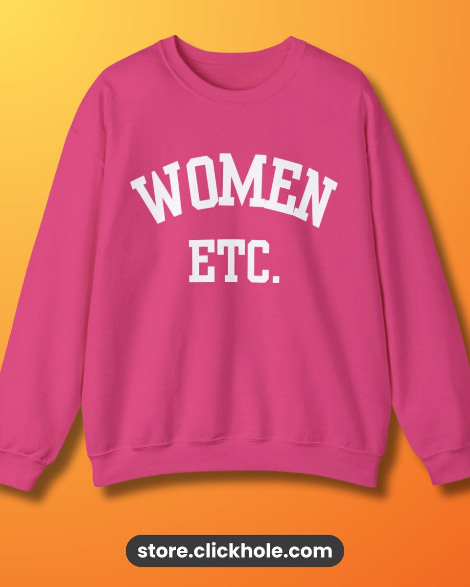 Sweatshirts are why God made credit cards. Shop the full collection at store.clickhole.com.