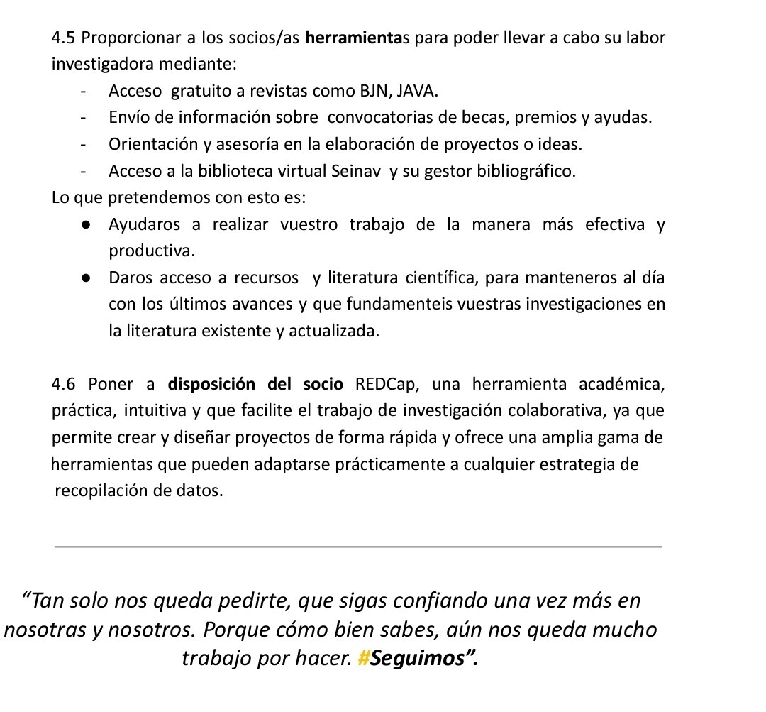 CaminoDR (@camdr_enf) on Twitter photo La investigación es fundamental en una sociedad científica.
En <a href="/SEINAV_/">Sociedad Española de Infusión y Acceso Vascular</a> ya somos más, somos más fuertes.
Desde #Seguimos proponemos acciones para investigar en cuidados y en lo que nos propongamos.
Sin ti, nada es posible.
Aqui, parte de nuestra Línea Estratégica 4 👇🏽#YoConEli La investigación es fundamental en una sociedad científica.
En <a href="/SEINAV_/">Sociedad Española de Infusión y Acceso Vascular</a> ya somos más, somos más fuertes.
Desde #Seguimos proponemos acciones para investigar en cuidados y en lo que nos propongamos.
Sin ti, nada es posible.
Aqui, parte de nuestra Línea Estratégica 4 👇🏽#YoConEli