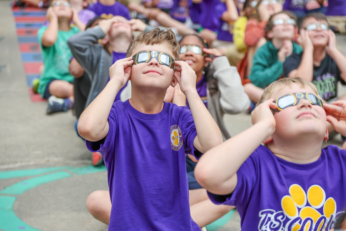 Today was quite the experience for students at T.S. Cooley as they caught a glimpse of the partial solar eclipse! Equipped with proper eyewear, students were able to view the eclipse despite cloud coverage in our area. This was certainly an experience to remember! ___ #CPSB