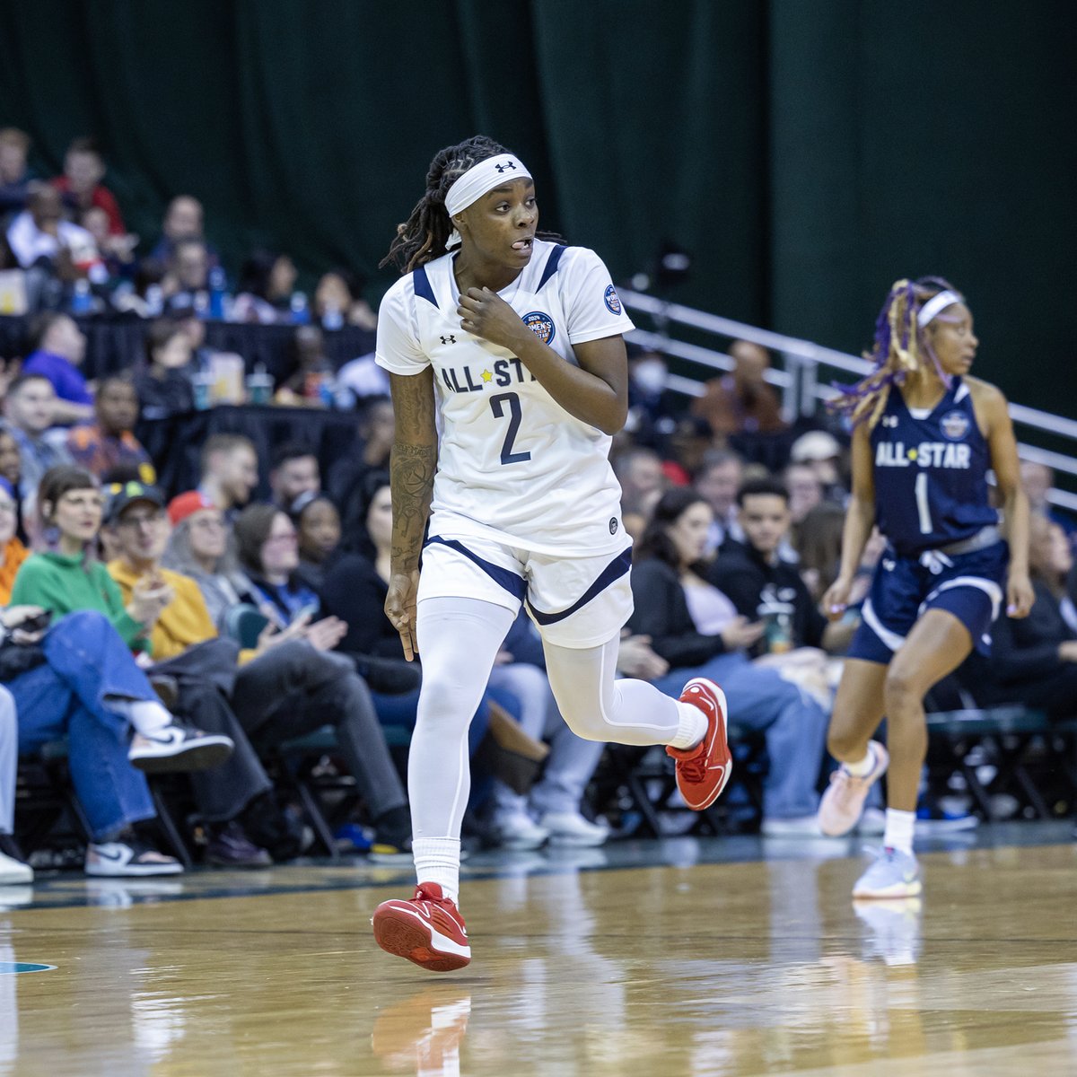 St. John's Unique Drake is the MVP as she leads Team Lieberman's comeback win over Team Miller in the 2024 Women's College Basketball All-Star Game. Drake finished with 27 points, 3 assists and 2 blocks.