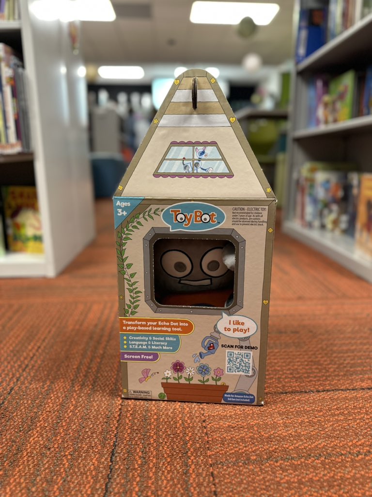 Look who came to our library today. It’s ToyBot from @SayKidPlay 🤖❤️📚

I’ll be sharing more about this amazing play-based learning tool. 🎉🎉🎉

#stem #steam #tlchat #futurereadylibs #edchat #edtech