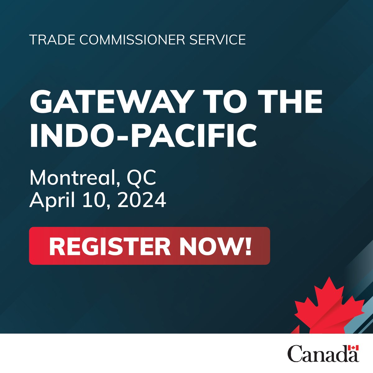 Join us as the @CdnChamberofCom brings together top business leaders and trade experts for a deep dive into the diverse business opportunities within the #IndoPacific. Register now: ow.ly/nrpX50RaREi