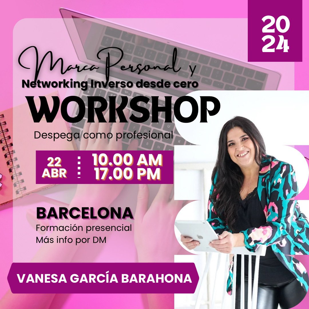 📣 🖊️ Workshop “Descubre tu potencial y crea una red de contactos sólida y efectiva” 🗓️ 22 de abril 2024 📍 Barcelona Más Info👉🏼 funnelmister.com/40774/workshop #marcapersonal #networking