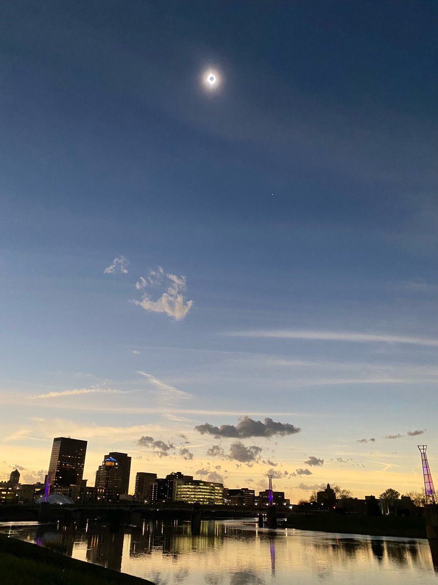 What an incredible photo of the eclipse over Dayton taken by my daughter Jessica.