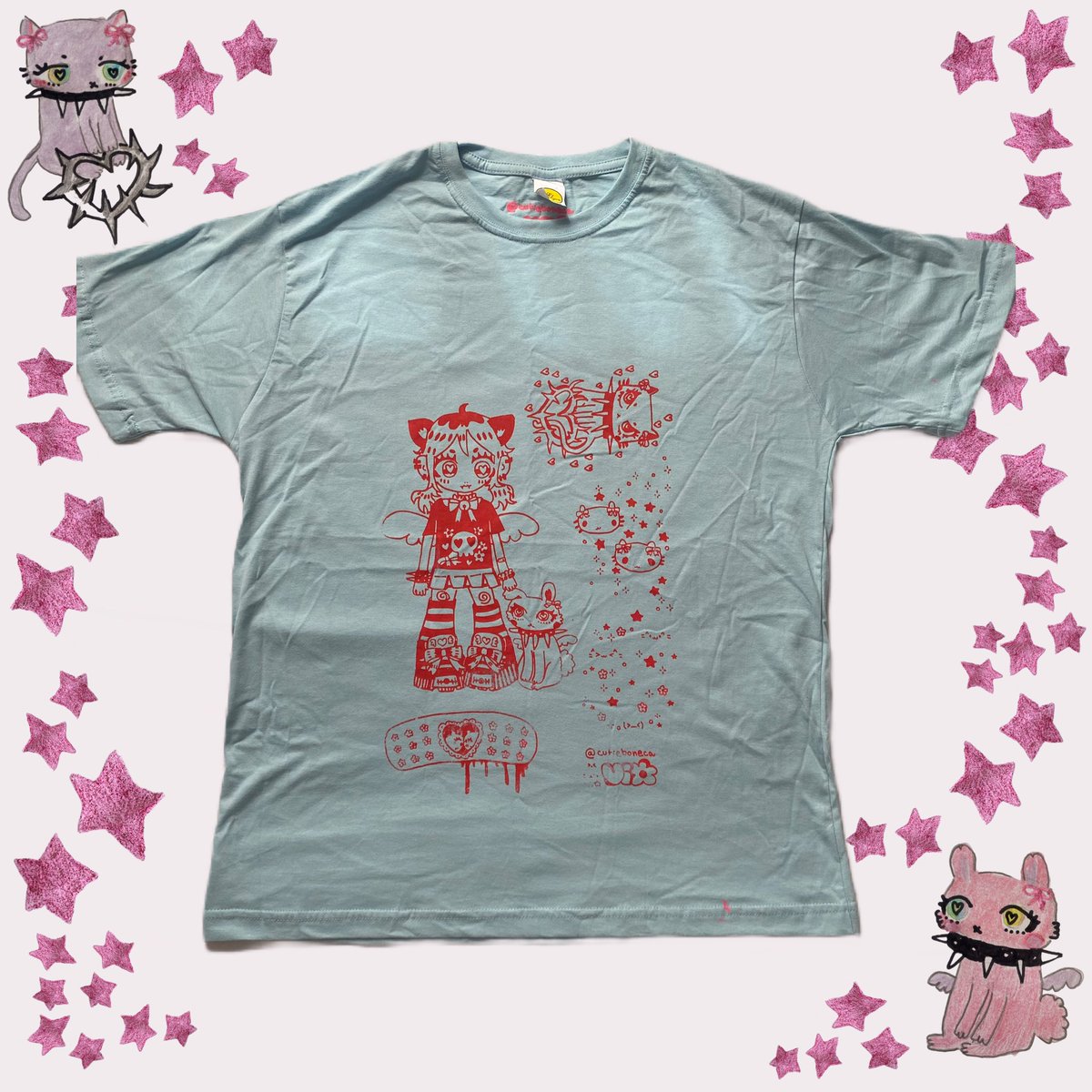 camisetas oversized em serigrafia ⋆｡ °✩trans vamp cat girl emo fairy⋆｡ °✩
disponiveis no meu ig cutieboneca