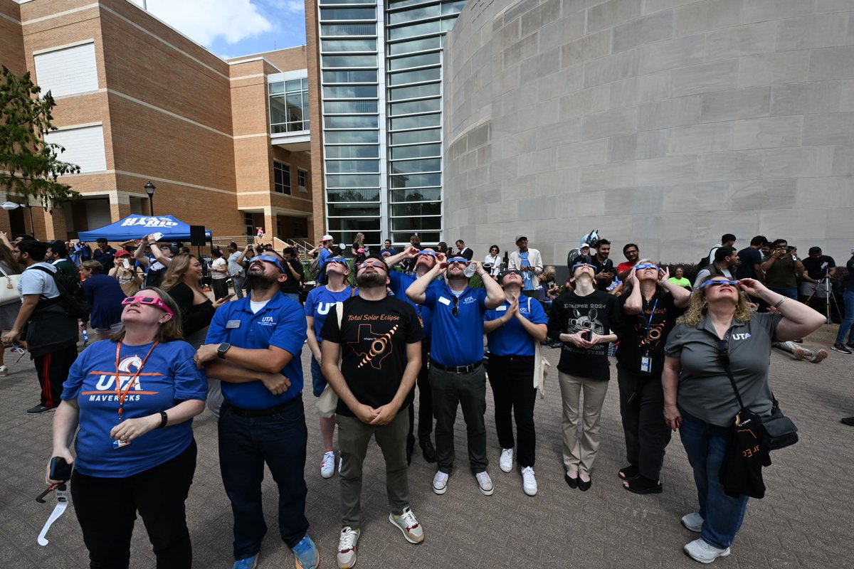 Total solar eclipse at @UTArlington was a success.