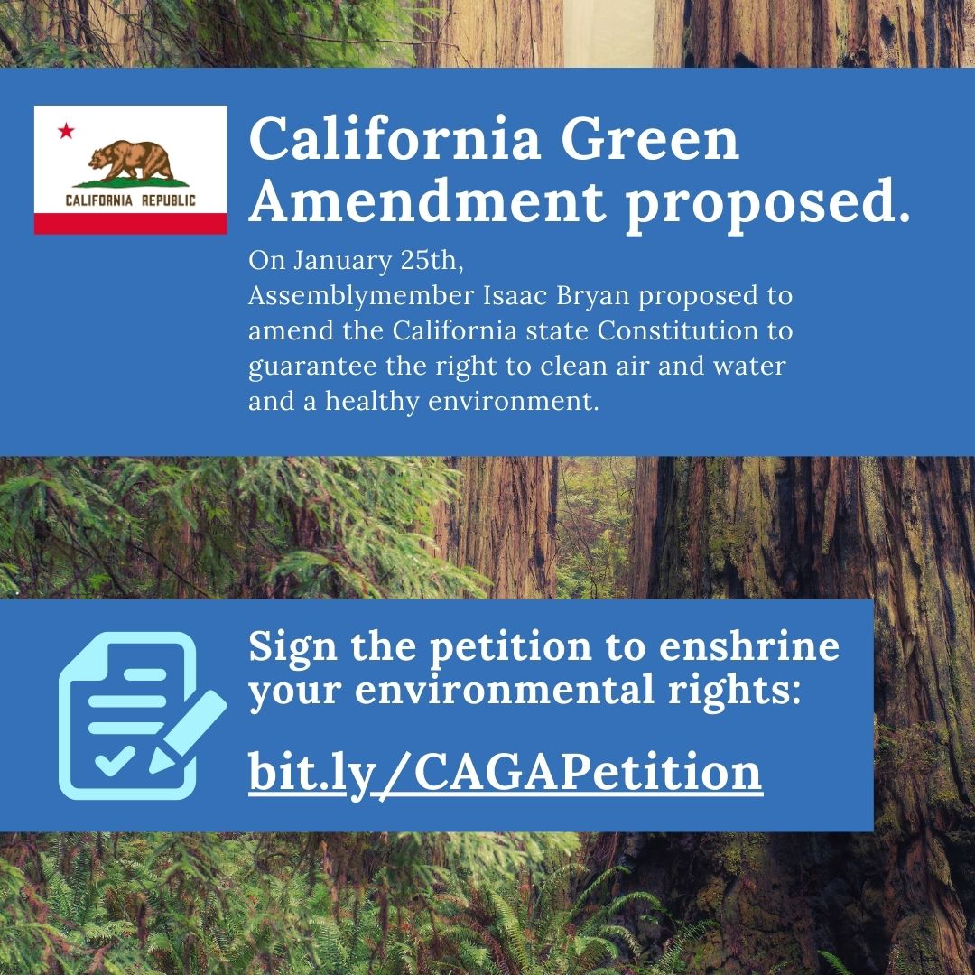 California has a #GreenAmendment proposal! Want to join the effort? Sign your name in support! bit.ly/CAGAPetition