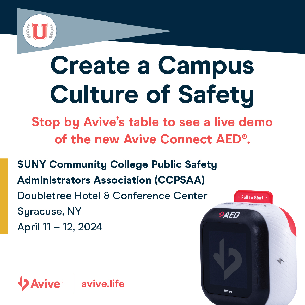 Community colleges in the #SUNY system are hopping on board! 

Come see us in New York and learn what we can do for your campus. #publicsafety #communitycolleges #safety #cardiacarrest #nystate
