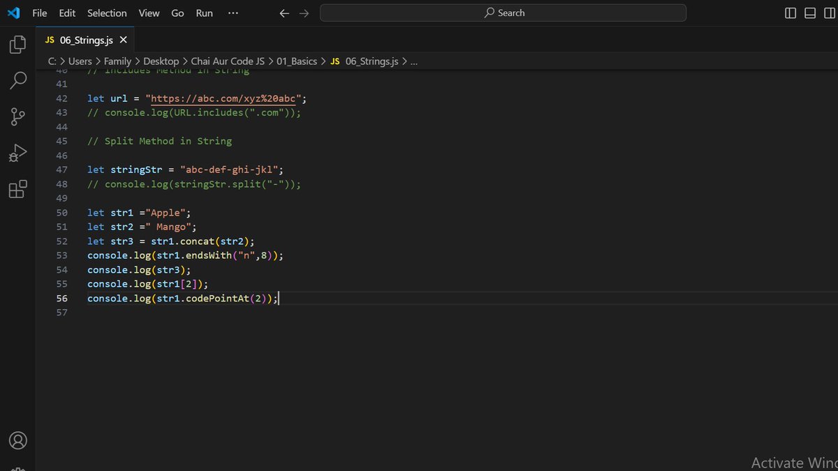 SyntaxSam405's tweet image. Day 20 Update: 
Currently diving deeper into JavaScript! Learned the basics and now exploring string manipulation and its methods like trim, split, and slice etc. Exciting progress ahead! 💪 
#100DaysOfCode 
#JavaScript