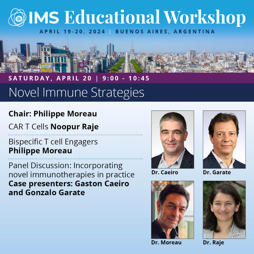 Check out the Novel Immune Strategies session taking place during the upcoming Educational Workshop in Buenos Aires, Argentina. Register today: show.jspargo.com/imsed24/reg/